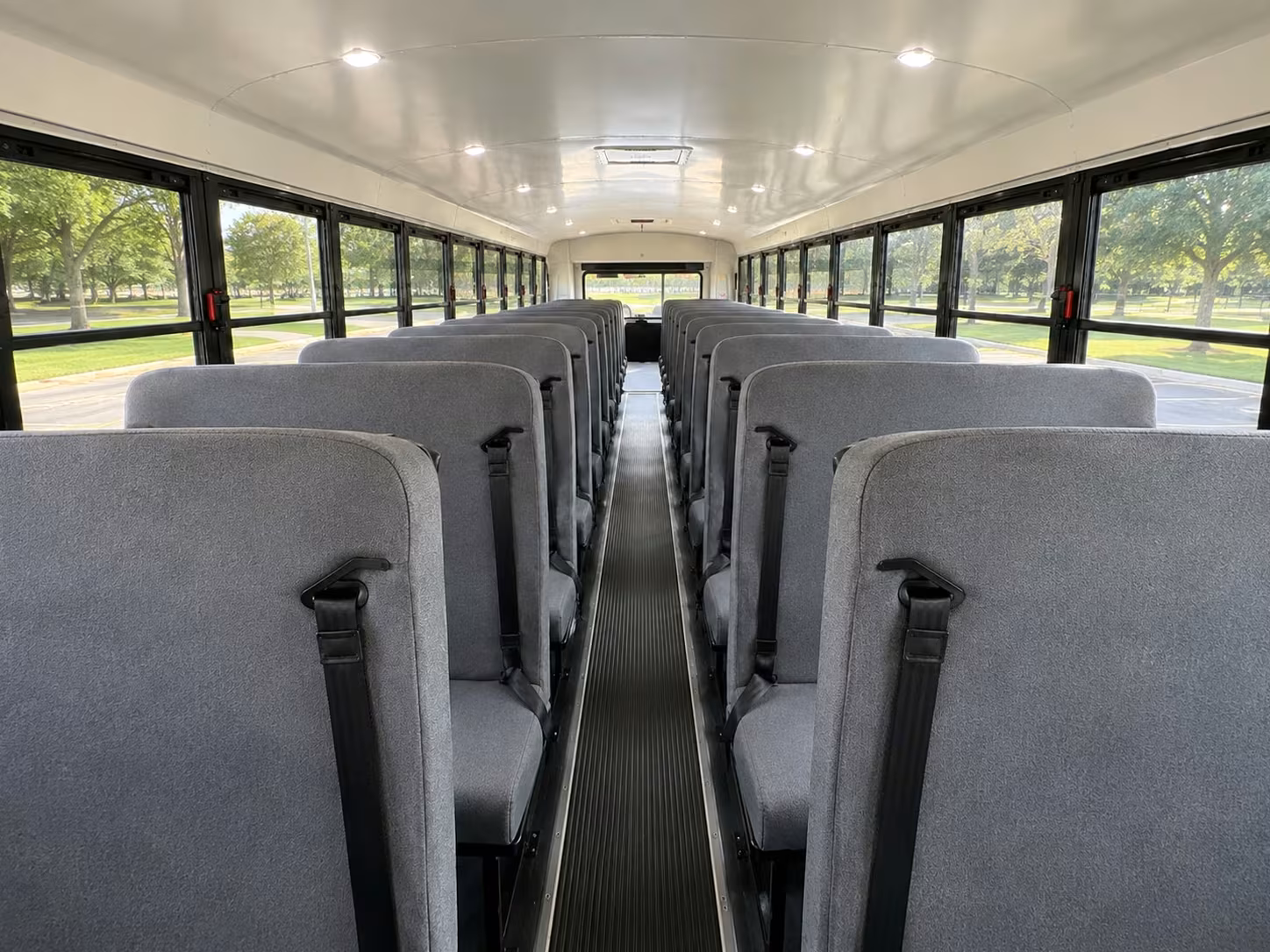 school bus inside