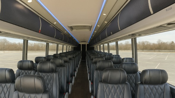 north port 50 passenger charter bus inside