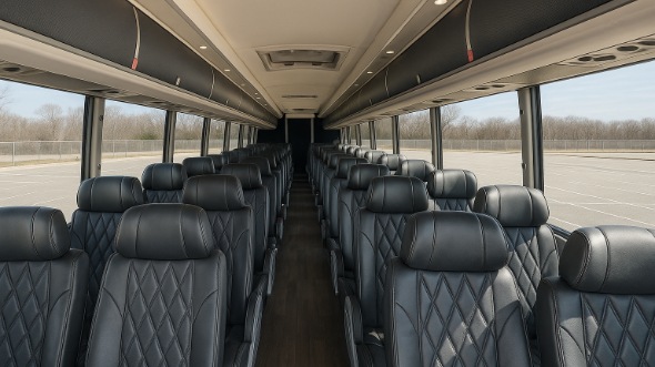 north port 54 passenger charter bus inside