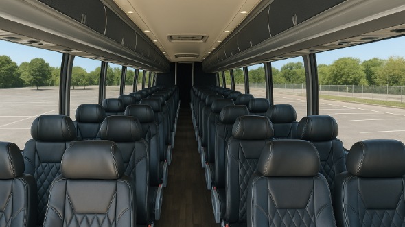 north port 56 passenger charter bus inside